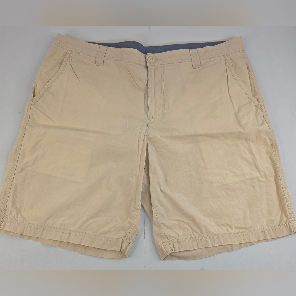 Columbia Sportswear Men's Khaki Tan Casual Flat Front Shorts Size 38 CH-0452